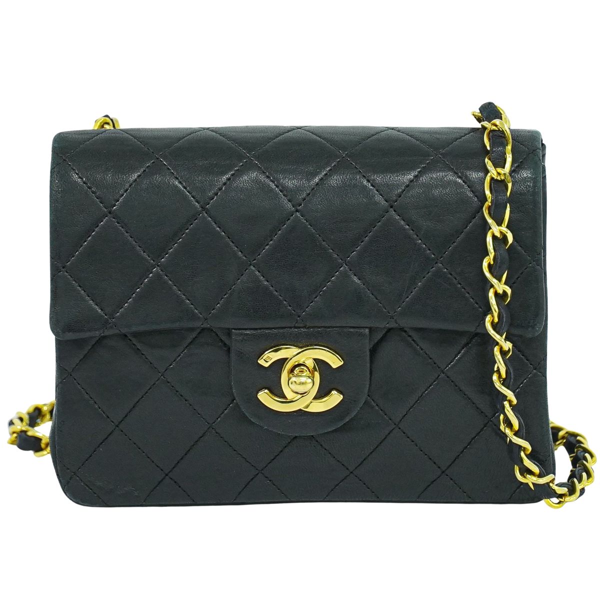 CHANEL ココマーク マトラッセ ショルダーバッグ ブラック