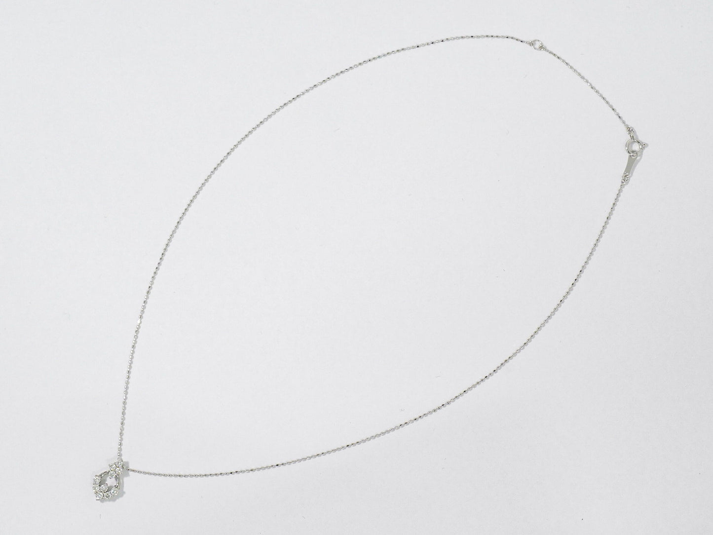 ダイヤモンド 0.30ct K18 WG ネックレス ホワイトゴールド