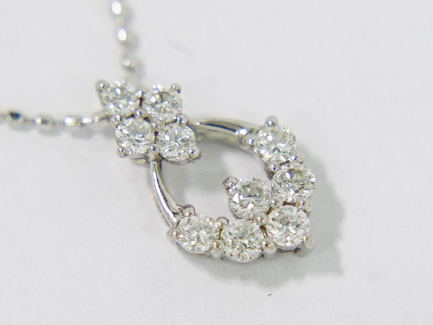 ダイヤモンド 0.30ct K18 WG ネックレス ホワイトゴールド