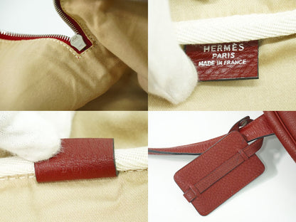 HERMES ヴィクトリア 50 トリヨンクレマンス ボストンバッグ □D刻 2000年 ルージュヴィフ