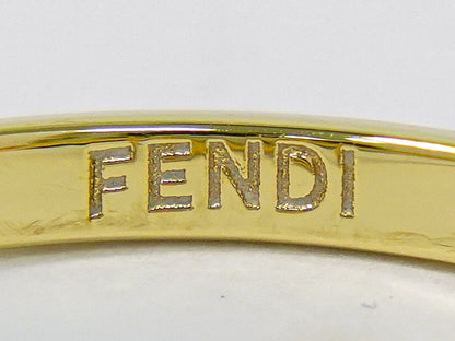 FENDI FFロゴ クリスタルストーン リング 14.5号 GP ゴールド