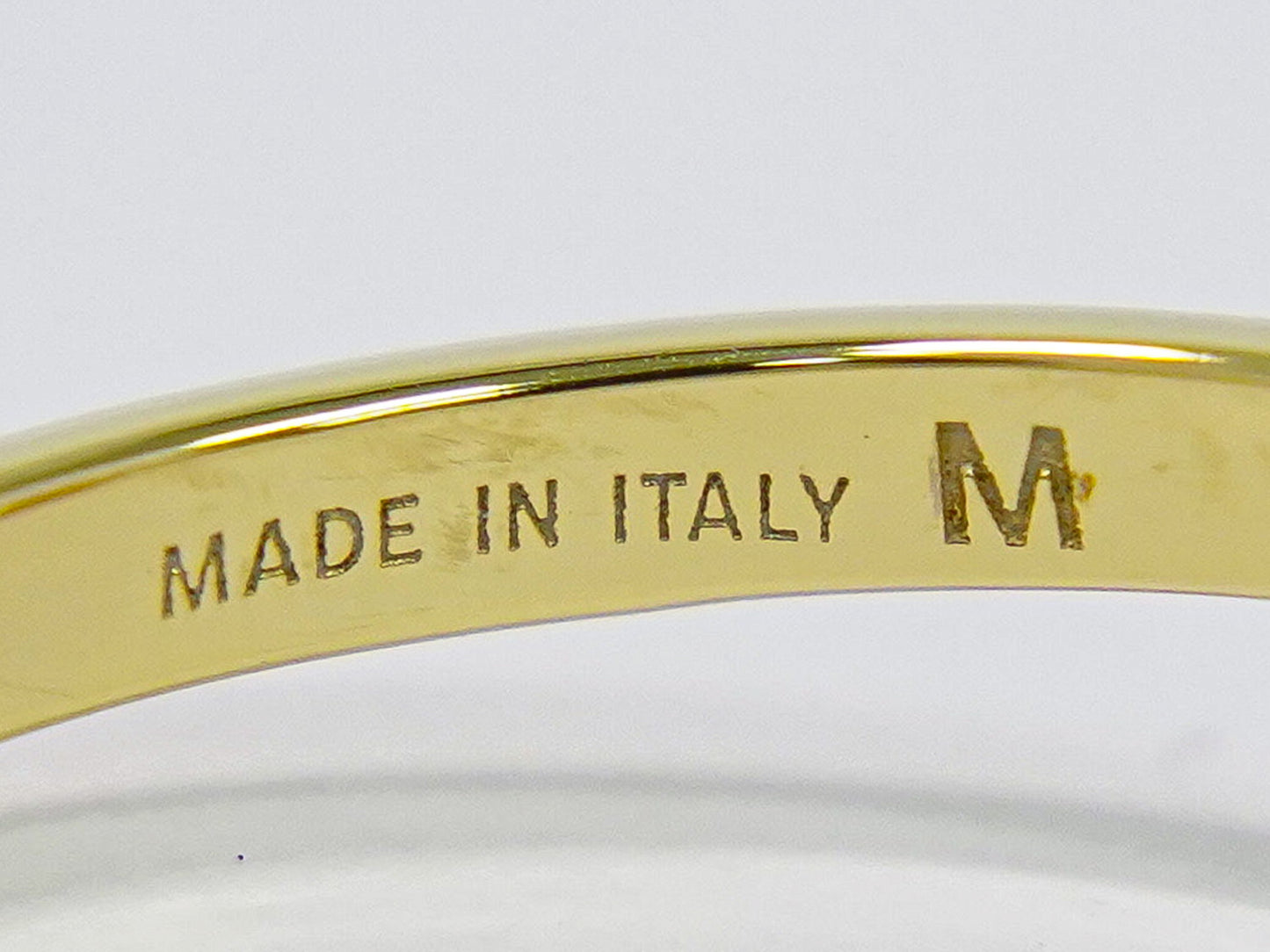 FENDI FFロゴ クリスタルストーン リング 14.5号 GP ゴールド