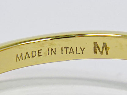 FENDI FFロゴ クリスタルストーン リング 14.5号 GP ゴールド