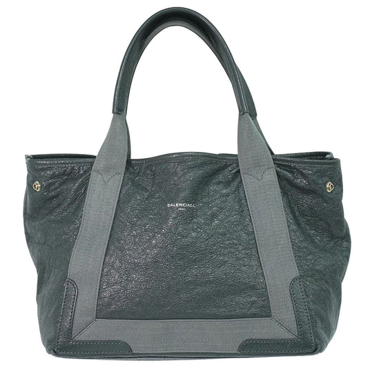 BALENCIAGA ネイビー カバス トートバッグ グレー 542017･1270