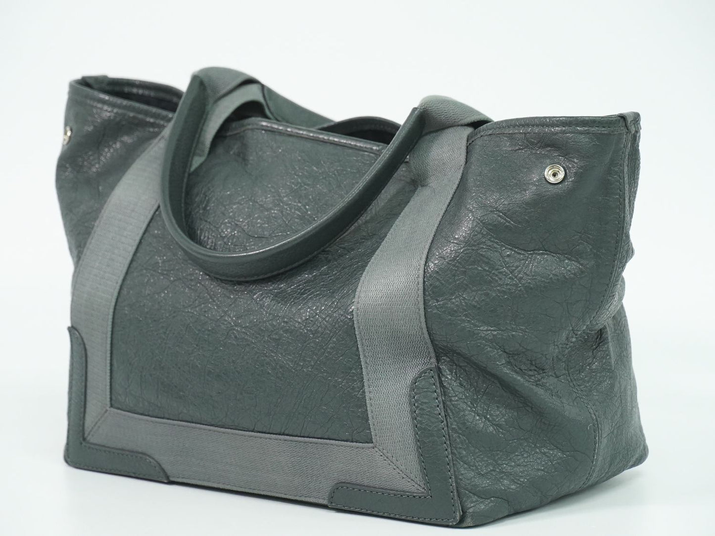 BALENCIAGA ネイビー カバス トートバッグ グレー 542017･1270