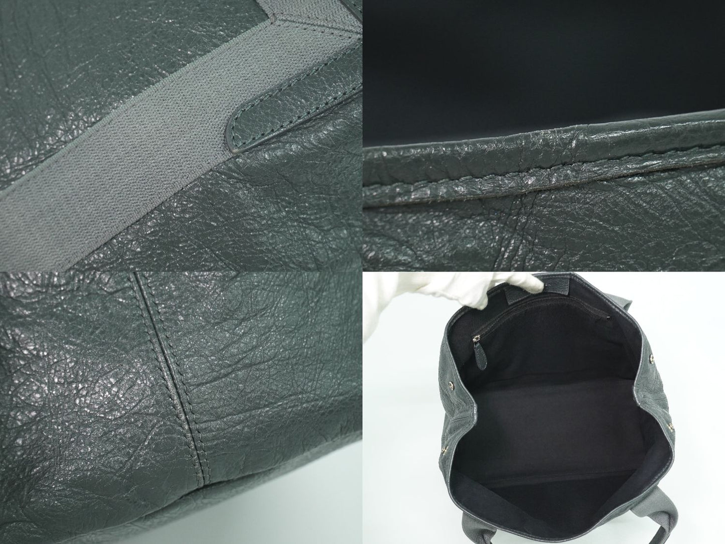 BALENCIAGA ネイビー カバス トートバッグ グレー 542017･1270