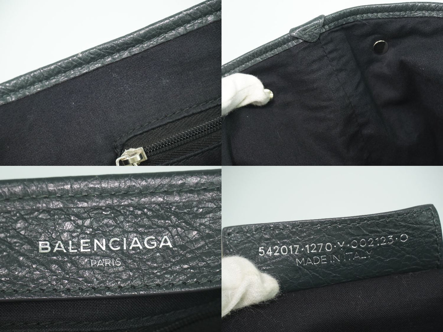 BALENCIAGA ネイビー カバス トートバッグ グレー 542017･1270