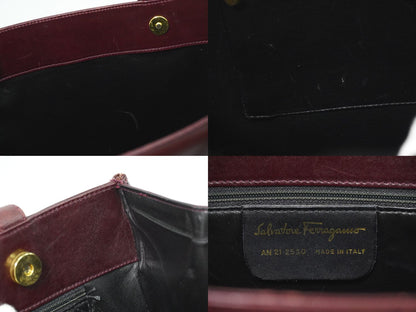 Salvatore Ferragamo ヴァラ ショルダーバッグ ボルドー