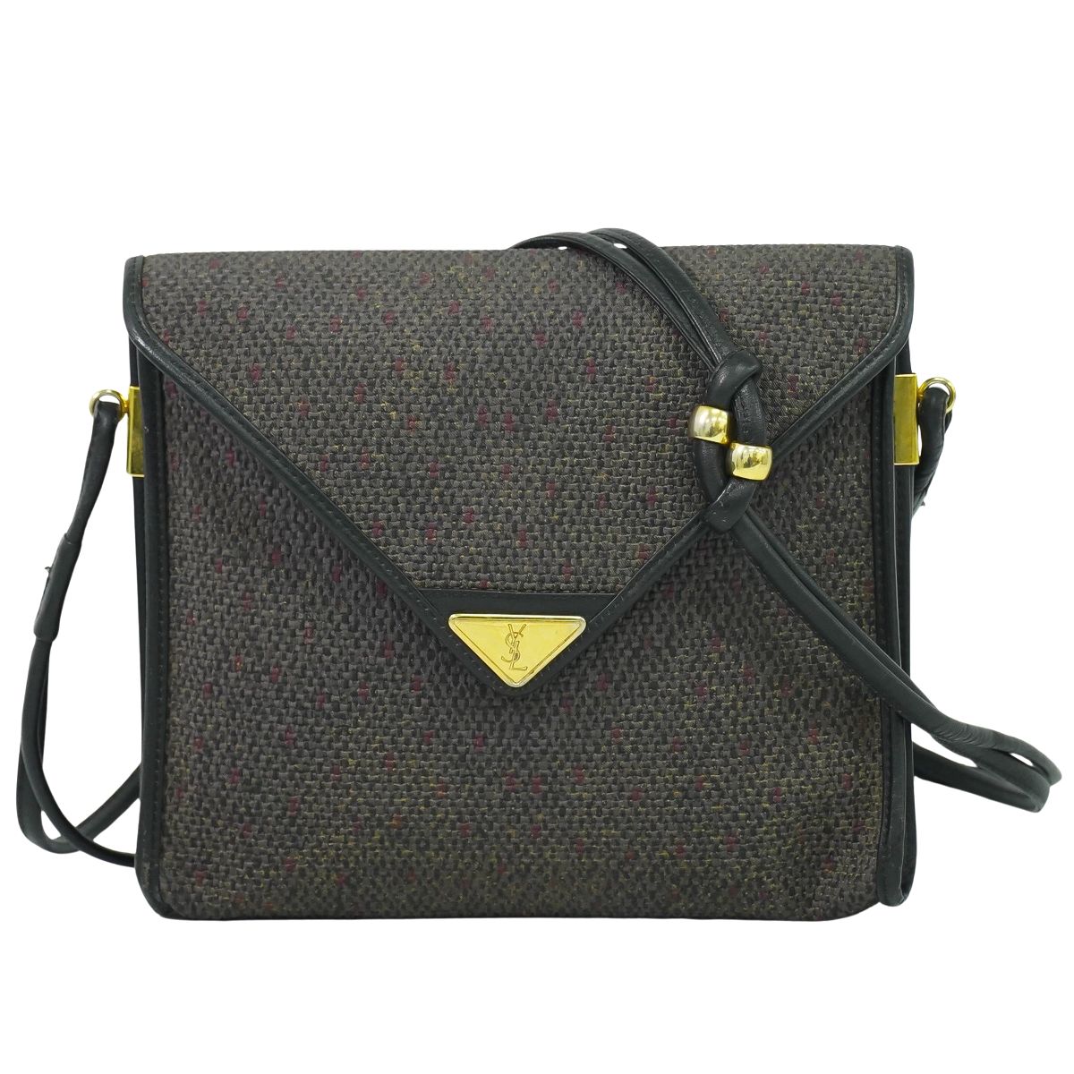 YVES SAINT LAURENT ショルダーバッグ ブラウン ブラック