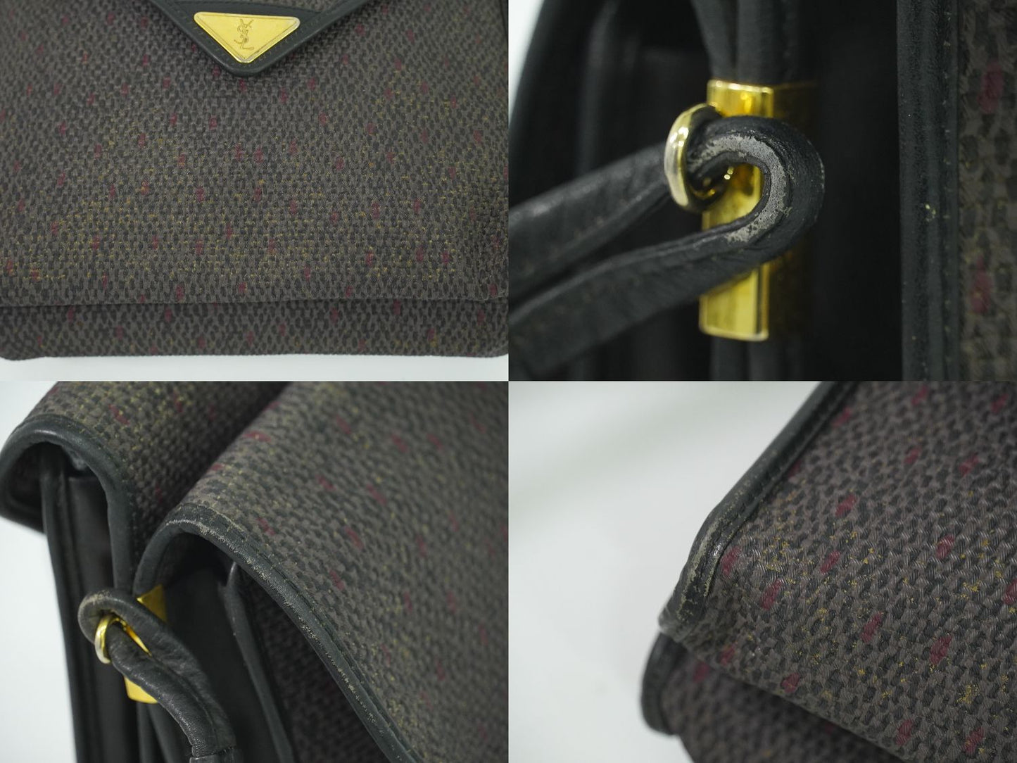 YVES SAINT LAURENT ショルダーバッグ ブラウン ブラック