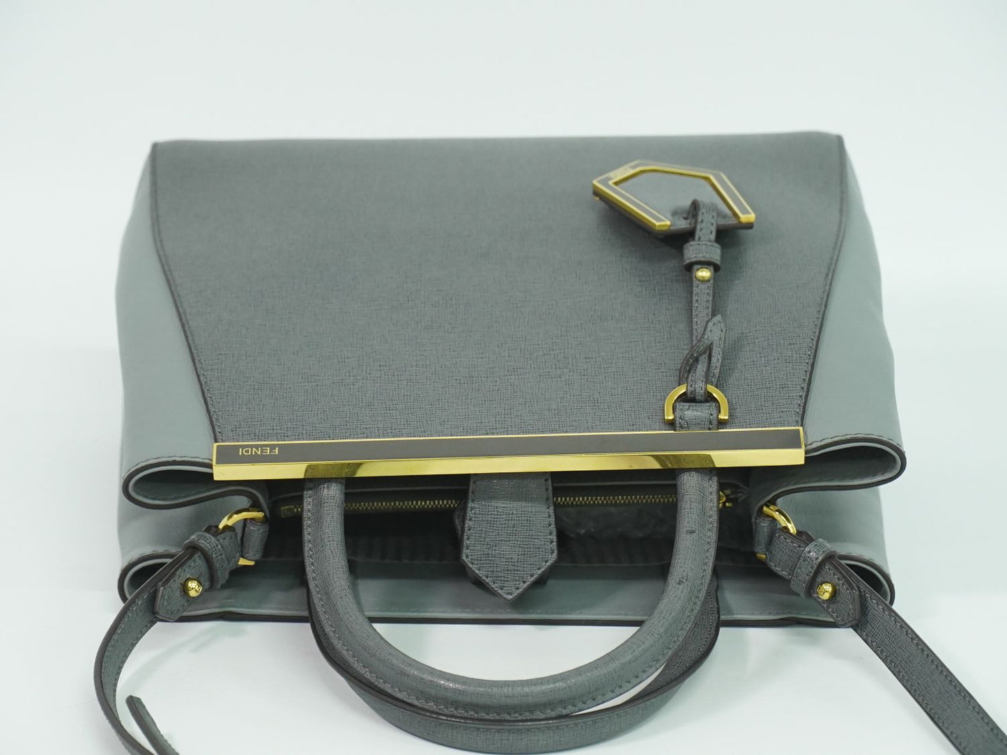 FENDI プチ トゥージュール 2WAY ショルダーバッグ グレー 8BH253