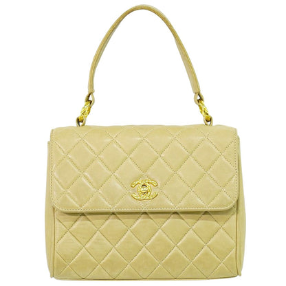 CHANEL ココマーク マトラッセ ハンドバッグ ベージュ