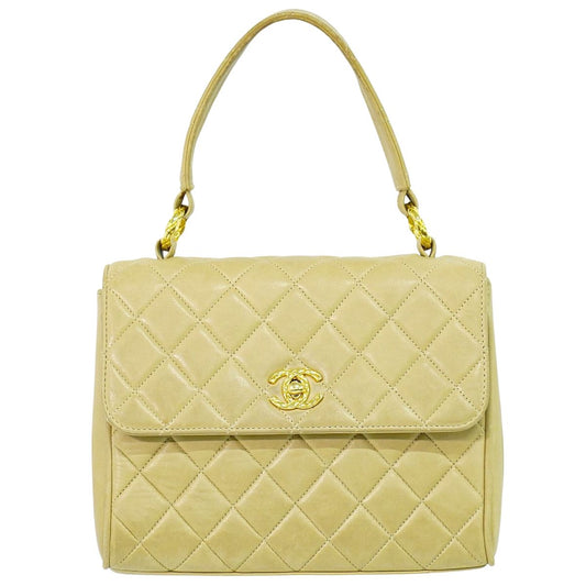 CHANEL ココマーク マトラッセ ハンドバッグ ベージュ