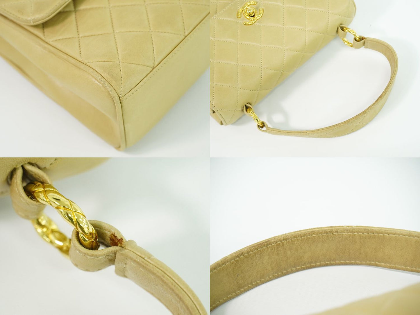 CHANEL ココマーク マトラッセ ハンドバッグ ベージュ