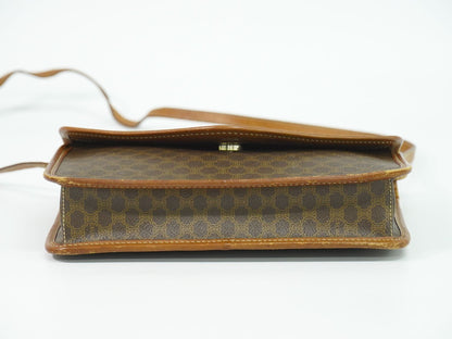 CELINE マカダム 2WAY ショルダーバッグ ブラウン