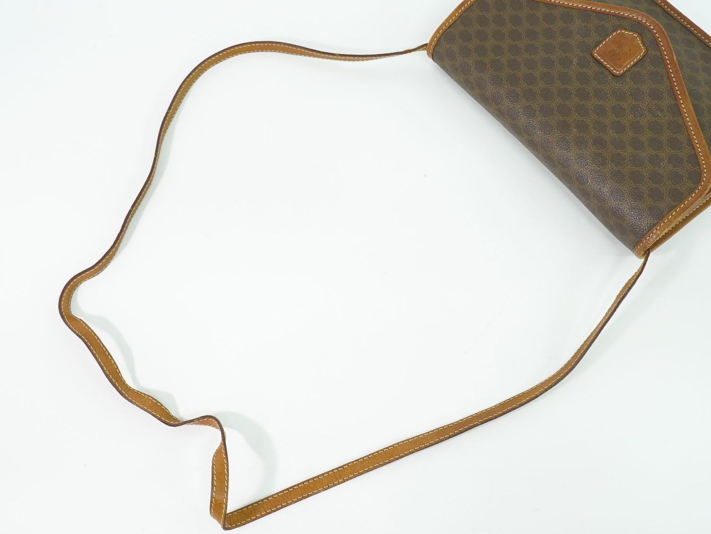 CELINE マカダム 2WAY ショルダーバッグ ブラウン