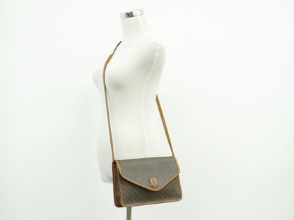 CELINE マカダム 2WAY ショルダーバッグ ブラウン