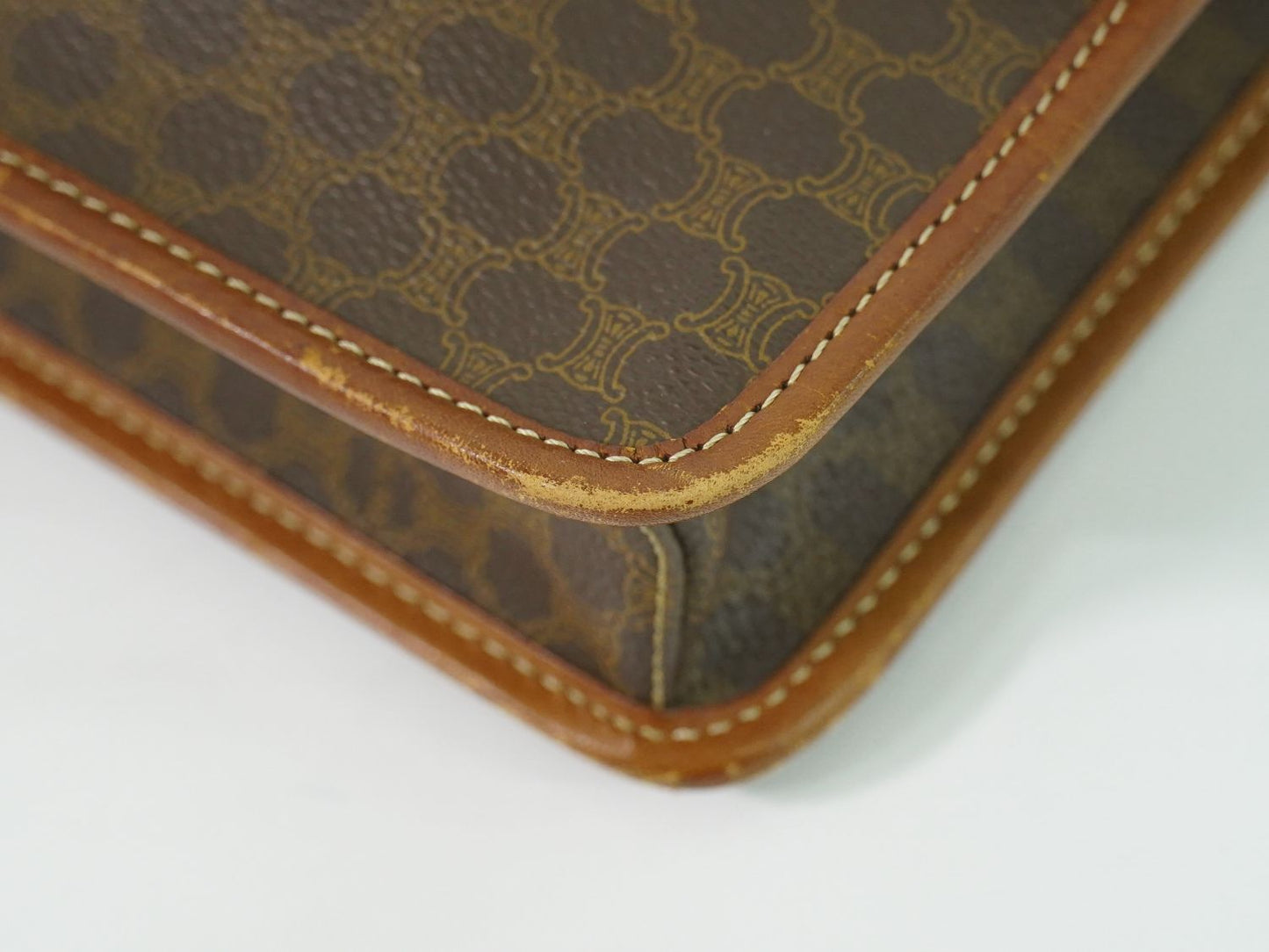 CELINE マカダム 2WAY ショルダーバッグ ブラウン