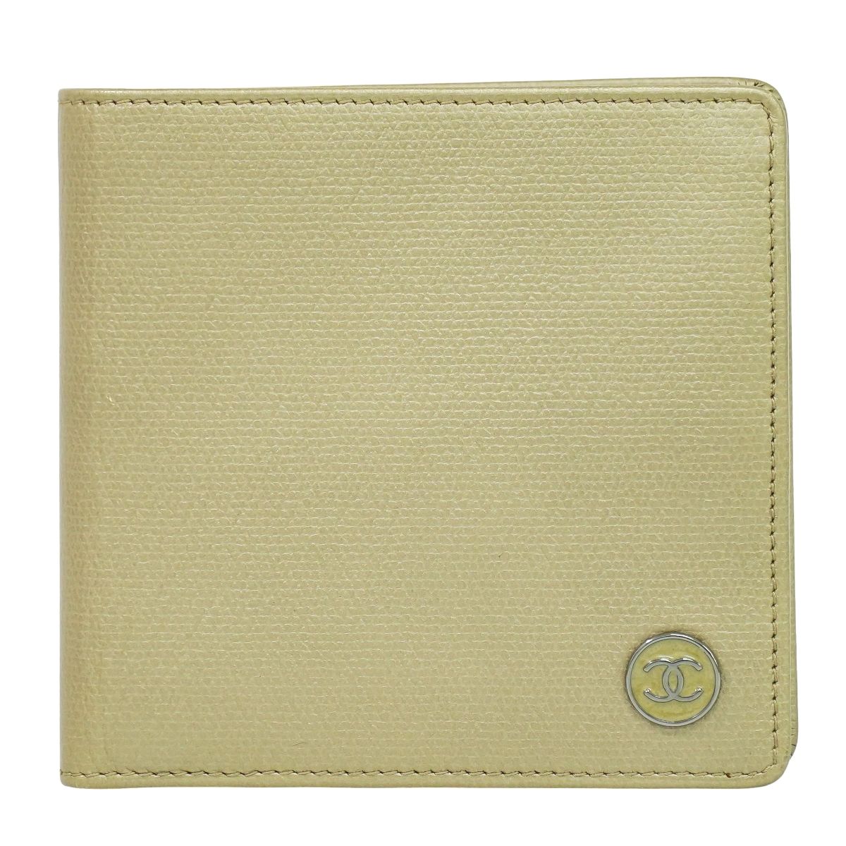 CHANEL ココマーク ココボタン 折財布 ベージュ