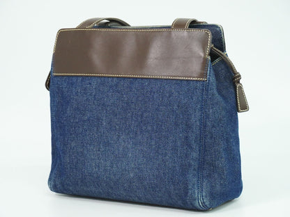 CHANEL ココマーク ショルダーバッグ ネイビー ブラウン