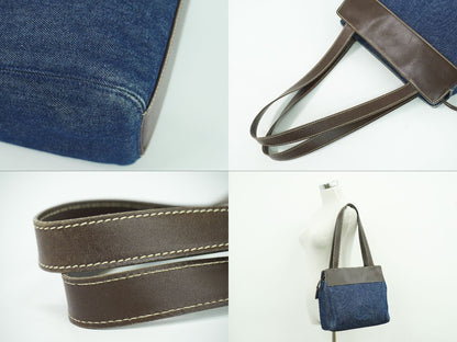 CHANEL ココマーク ショルダーバッグ ネイビー ブラウン