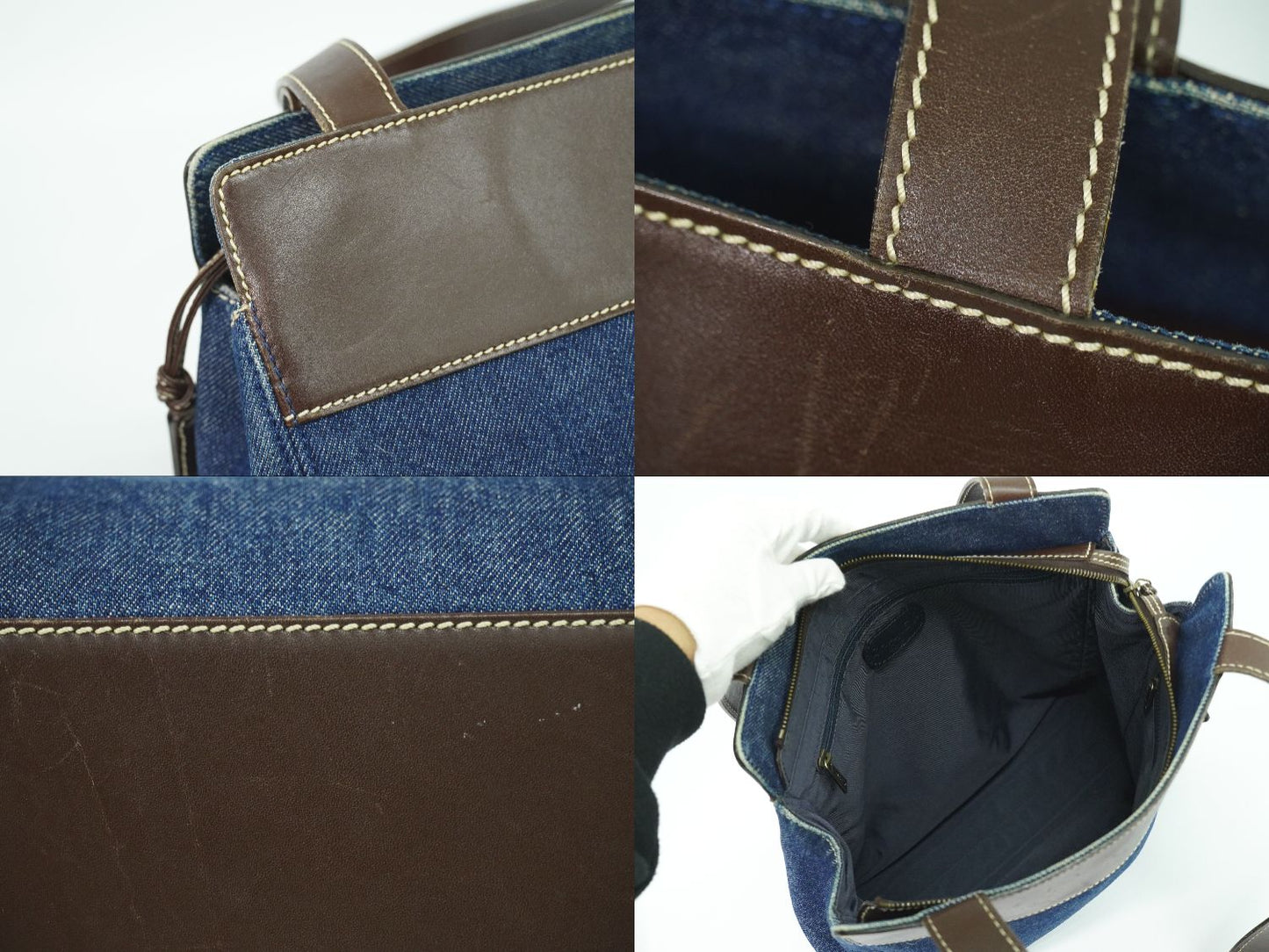 CHANEL ココマーク ショルダーバッグ ネイビー ブラウン