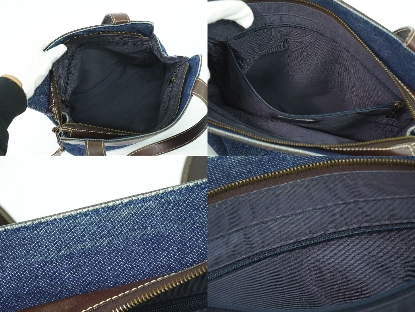 CHANEL ココマーク ショルダーバッグ ネイビー ブラウン