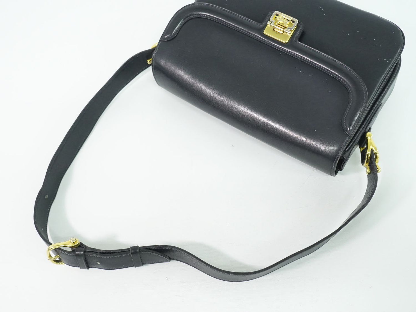 CELINE 馬車金具 ショルダーバッグ ネイビ