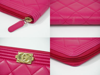 CHANEL ボーイシャネル ココマーク 長財布 ピンク
