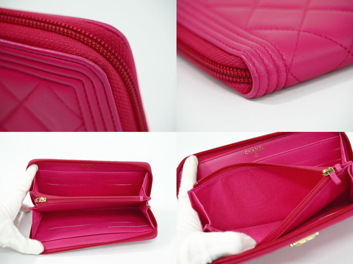 CHANEL ボーイシャネル ココマーク 長財布 ピンク
