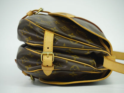 LOUIS VUITTON ソミュール 30 モノグラム ショルダーバッグ ブラウン M42256