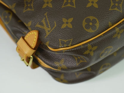 LOUIS VUITTON ソミュール 30 モノグラム ショルダーバッグ ブラウン M42256
