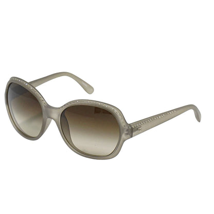 CHANEL ココマーク ラインストーン サングラス グレー