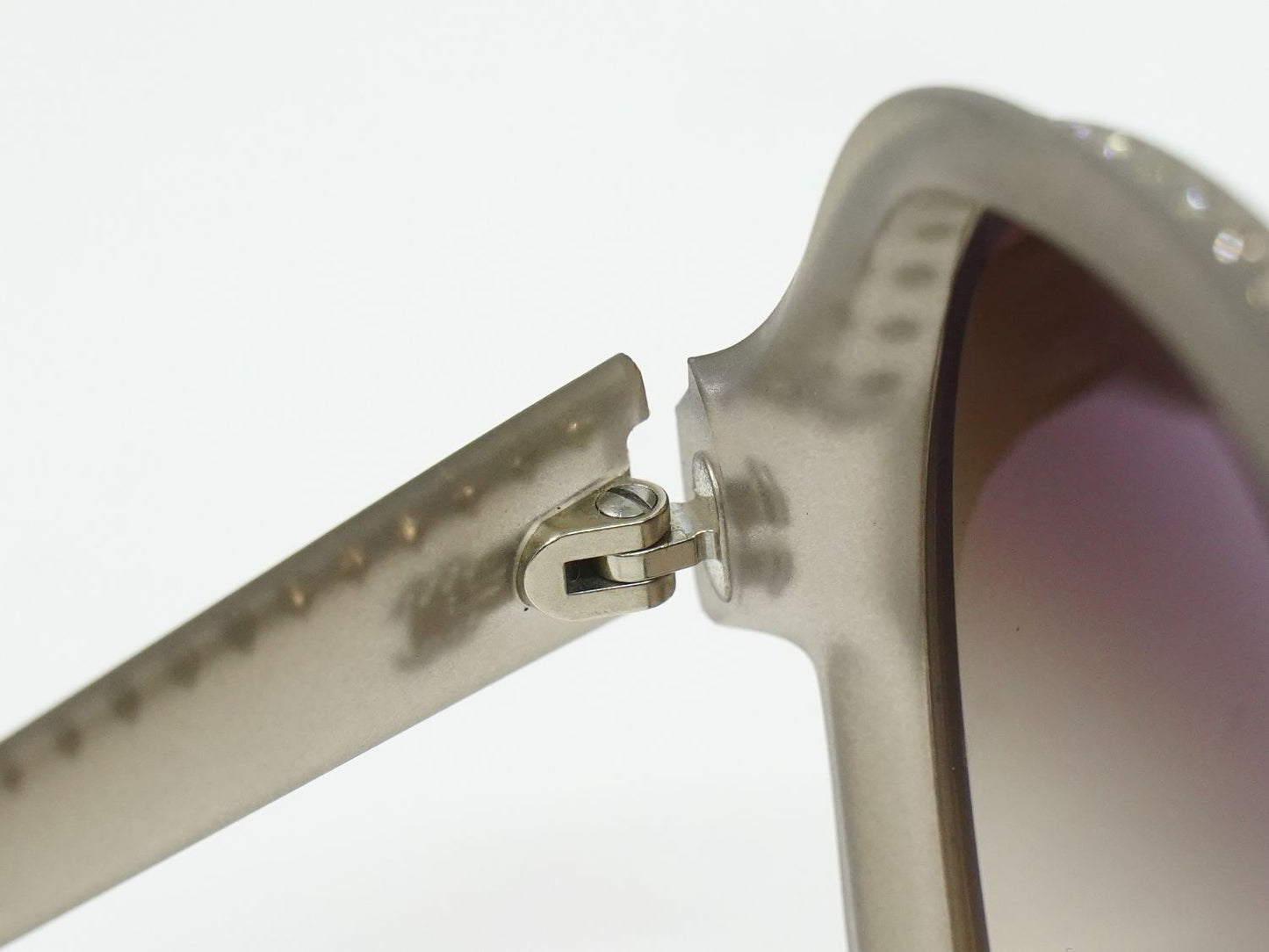 CHANEL ココマーク ラインストーン サングラス グレー