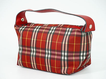 BURBERRY ノバチェック ハンドバッグ レッド