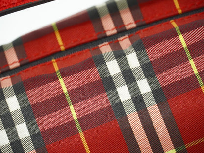 BURBERRY ノバチェック ハンドバッグ レッド