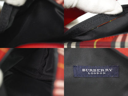 BURBERRY ノバチェック ハンドバッグ レッド