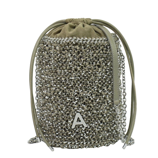 ANTEPRIMA SECCHIO MINI ワイヤーバッグ グレージュ シルバー PB20FJH6S5