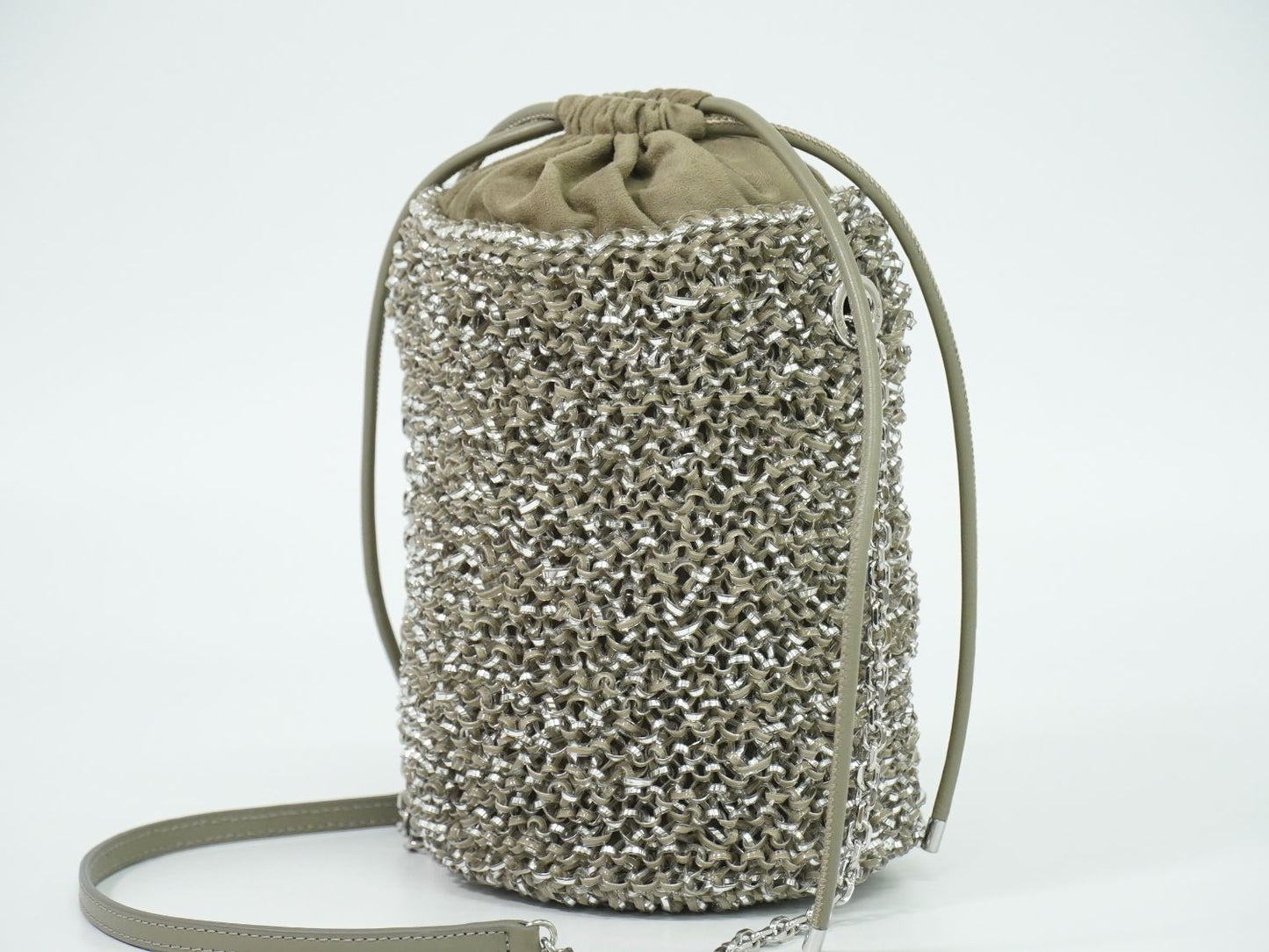 ANTEPRIMA SECCHIO MINI ワイヤーバッグ グレージュ シルバー PB20FJH6S5