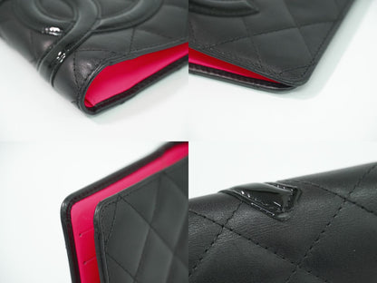 CHANEL ココマーク カンボンライン 長財布 ブラック