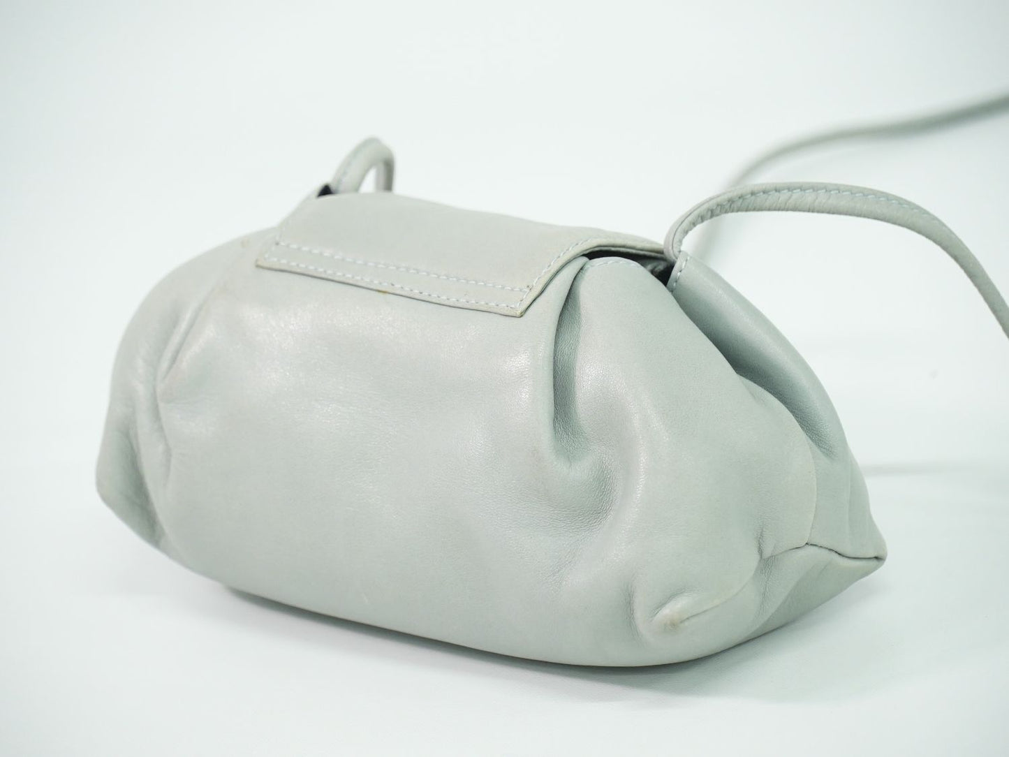 LOEWE タッセル ショルダーバッグ ブルーグレー