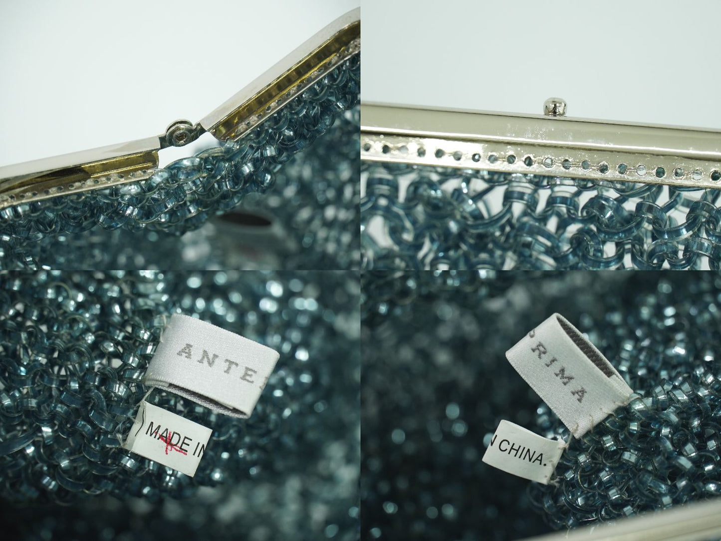 ANTEPRIMA がま口 ワイヤーバッグ 2WAY ショルダーバッグ ライトブルー