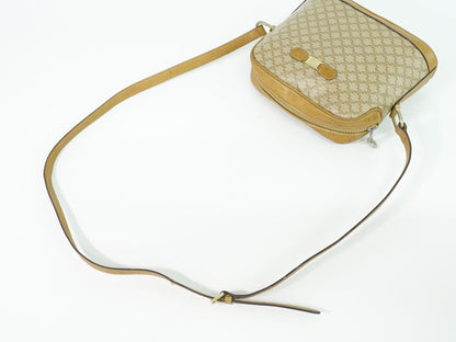 CELINE マカダム ショルダーバッグ ベージュ