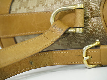 CELINE マカダム ショルダーバッグ ベージュ