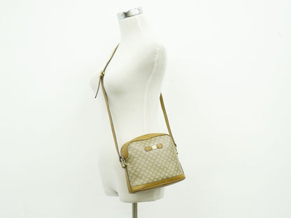 CELINE マカダム ショルダーバッグ ベージュ