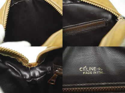 CELINE マカダム ショルダーバッグ ベージュ
