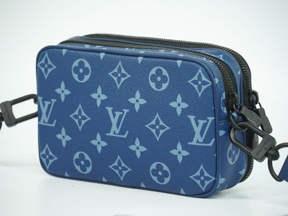 LOUIS VUITTON ナノアルファ ウェアラブル ウォレット モノグラム ネイビー ショルダーバッグ ブルー M82801