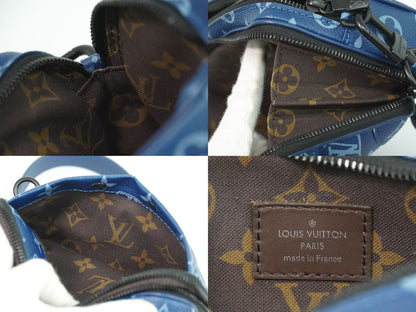 LOUIS VUITTON ナノアルファ ウェアラブル ウォレット モノグラム ネイビー ショルダーバッグ ブルー M82801