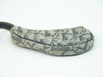 Christian Dior サドル トロッター コインケース ネイビー ベージュ