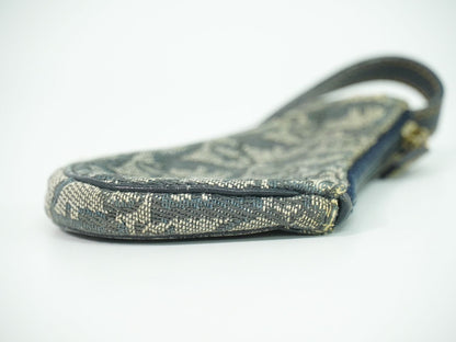 Christian Dior サドル トロッター コインケース ネイビー ベージュ